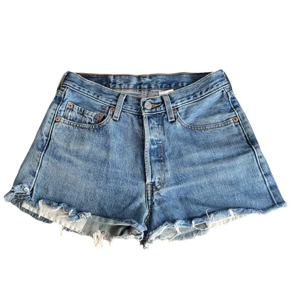 Levi’s Vintage 501 distressed cutoff denim shorts Size 29 - Picture 1 of 12